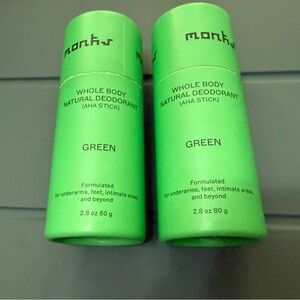 Monks Deodorant Stick Green Whole Body Natural Deodorant